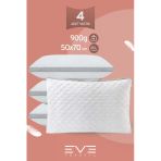 4 Adet Klimax Serisi Kılıflı Fermuarlı Klimali Antialerjik Silikon Elyaf Yastık 50x70cm 900 gr