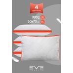 4 Adet Klimax Turuncu Serisi Kılıflı Fermuarlı Klimali Antialerjik Silikon Nano Elyaf Yastık 50x70cm - 50 x 70 cm - Beyaz