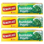 4 Adet Koroplast Orta Boy Buzdolabı Poşeti 60 Lı 24X38CM (3X20 Adet)