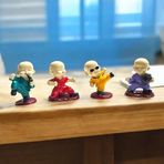 4 Adet Kung Fu Keşiş Budizm Dekoratif Biblo Noel Süsleri Yılbaşı Hediyeleri Vitrin Dekor