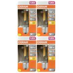(4 Adet) Ledvance 11W Sarı Işık (2700K) E27 Duylu (Kalın Duy) Filament Led Ampul