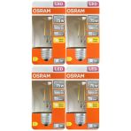 (4 Adet) Ledvance 7,5W Sarı Işık (2700K) E27 Duylu (Kalın Duy) Filament Led Ampul