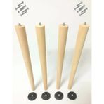 4 Adet Lüks 55 Cm Ahşap Ham Masa Sehpa Ayağı Çap: 4,2 Cm Hobi Dıy