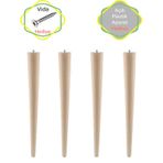 4 Adet Lüks 70 Cm Ahşap Ham Masa Ayağı Çap: 5.5 Cm Hobi Dıy