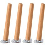4 ADET Masif Meşe Konik Mobilya Ayakları M8 İplik Yedek Ayaklar Kanepe Sandalye Kanepe Masa Dolabı için - 35 cm/13,78 inç Eğimli Tasarım Gelişmiş Stabilite için