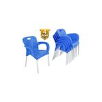 4 Adet Metal Ayaklı Plastik Sandalye