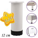 4 Adet Metal Ayarlanabilir 12 Cm Beyaz Destek Ayagi Mobilya Kanepe Baza Koltuk Dolap Sehpa Tv Unitesi Ayagi