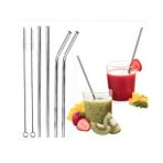 4 Adet Metal Pipet 2 Adet Eğimli 2 Adet Düz ve 2 Adet Temizleme Fırçası