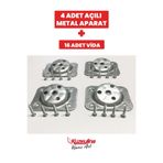 4 Adet Metal Sehpa Ve Ahşap Ayak Bağlantı Aparatı Açılı Ayak Aparatı Zigon Sehpa Masa Koltuk Puf