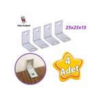 4 Adet Mobilya Esya Dolap Duvar Sabitleyici Kose Baglanti L Demir Gonye Deprem Guvenligi 25X25x15mm