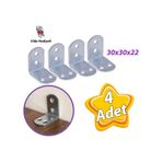 4 Adet Mobilya Esya Dolap Duvar Sabitleyici Kose Baglanti L Demir Gonye Deprem Guvenligi 30X30x22mm