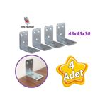 4 Adet Mobilya Esya Dolap Duvar Sabitleyici Kose Baglanti L Demir Gonye Deprem Guvenligi 45X45x30mm
