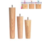 4 ADET Orta Yüzyıl Ahşap Kanepe Ayakları M6/M8/M10 Vidalar DIY Kürk Değiştirme için, Kanepe, Yatak, Sehpa, Dolap ve Tuvalet Masası için Mükemmel - Ahşap Rengi