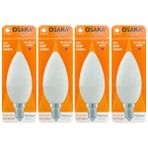 (4 adet) Osaka 6W (50W) Günışığı (4000K) E14 Duylu (Ince Duy) LED Mum Ampul - Gün Işığı