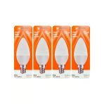 (4 Adet) Osaka 7W (50W) Sarı Işık (3000K) E14 Duylu (İnce Duy) Led Mum Ampul