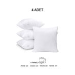 4 Adet Premium Kare Kırlent İç Yastık 1.kalite Elyaf Dolgulu Oyuncu Koltuk Yastığı, 45x45