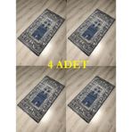 4 Adet Saray Halı Sihir Namazlık Seccade Nm012 Mavi 60X115Cm