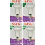 (4 Adet) Şavk 6W (37W) Beyaz Işık (6500K) E14 Duylu (İnce Duy) Led R50 Ampul