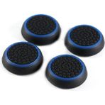 4 Adet Silikon Başparmak Kavrama Kapağı Gamepad Joystick Cap Thumb Stick Cover Ps3 Ps4 Için (Mavi)