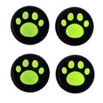 4 adet Silikon Joystick Başparmak Başparmak Kapakları PS4 PS3 Xbox One PS2 Xbox 360 Oyun Kumandası için (Yeşil Kedi Köpek Patileri)