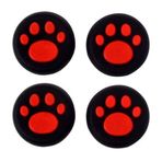 4 adet Silikon Joystick Başparmak Kapakları PS4 PS3 Xbox One PS2 Xbox 360 Oyun Kumandası için (Kırmızı Kedi Köpek Patileri)