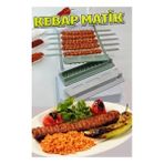 4 Adet Şiş Hediyeli Kebapmatik Adana Urfa Kebap Kalıbı Aparatı Pratik Hızlı Kebap Makinesi Kutusu