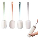 4 adet şişe fırçası, sünger, şişe fırçası, uzun, şişe fırçası, şişe süngeri, fırça uzunluğu 25 cm, bardaklar, sürahi, dekantör, şişe temizleyici, tabak, kase