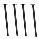 4 Adet Siyah Metal Konik Masa Ayakları, 90 cm/35,43 inç Eğim Açılı Kürk Ayaklar Sehpa, Yemek Masası, Komidin için - Dayanıklı ve Şık Koltuk Ayakları
