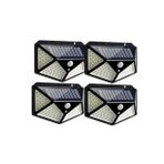 4 Adet Solar Bahçe Lambası 100 Led Bahçe Aplik Bahçe Lambası Bahçe Aydınlatma