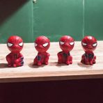 4 Adet Spıderman Örümcek Adam Biblo Dekoratif Biblo Noel Süsleri Yılbaşı Hediyeleri Vitrin Dekor