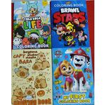 4 adet stickerli boyama kitabı (Brawlstars/toca boca/capybara/paw patrol)