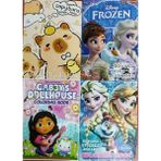 4 Adet Stickerli Boyama Kitabı (Frozen/capybara*/elsa /gabbys Figürlü)