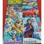 4 Adet Stickerli Boyama Kitabı (Frozenıı/elsa/arabalar/futbolcular Figürlü) - Çok Renkli