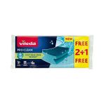 4 Adet Vileda Pro Clean Oluklu Sünger 2+1'li