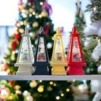 4 ADET VIP KALİTE IŞIKLI NOEL BABA GEYİK KARDAN ADAM ARABA YILBAŞI FENERİ GÜN IŞIĞI PİLLİ LED IŞIK