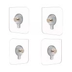 4 Adet Yapışkanlı Duvara Monte Kanca Seti, İz Bırakmayan