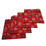4 Adet Yeniyıl Yılbaşı Desenli Kırlent Kılıfı,Yılbaşı Temalı Home Kırlent Kılıfı,Dekoratif Yastık Kılıfı 40x40 (Kırmızı Hediye Fiyonk)