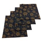 4 Adet Yeniyıl Yılbaşı Desenli Kırlent Kılıfı,Yılbaşı Temalı Home Kırlent Kılıfı,Dekoratif Yastık Kılıfı 40x40 (Siyah Snowy Kar Tanesi)