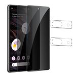 【4 adet】Google Pixel 7A için görüş koruma folyosu, gizlilik zırhlı koruma camı, [2 x casus önleyici koruyucu cam + 2 x kamera koruması] gözetleme önleyici folyo, anti spy koruyucu cam