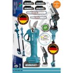 +4 Akülü BA01061B V598/21V Şarjlı 15CM Budama Testeresi ve 30MM Bağ Makası Budama Makası , Dal Budama Kesme Bıçkı Makinesi