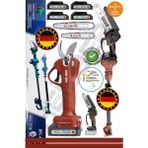 +4 Akülü BA01061K V598/21V Şarjlı 15CM Budama Testeresi ve 30MM Bağ Makası Budama Makası , Dal Budama Kesme Bıçkı Makinesi