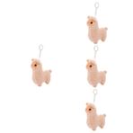 4 Alpaka Kolye Hayvan Anahtarlıklar Alpaka Oyuncak Sevimli Hayvan Süsleri Peluş Alpaka Kawaii Anahtarlık Koyun Anahtarlık Çanta Kolye Anahtarlık Alpaka Süsler Kısa Peluş BESTonZON