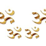 4 Altın Baskı Buda Hindu OM Çıkartma Çıkartma Seti Hinduizm Budizm Mantra Dekor Vinil Sembol Araç Çıkartmaları (4 Çıkartma Seti - Hindu OM - Altın Baskı)