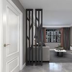 4 Ayaklar Modern Stil Bağlantısız Katlanır Bölme Duvar Metal Çerçeve Kolay Kurulum ve Yerden Tasarruf Çözümü