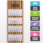 4 aylık takvim 2025 duvar takvimi, tarih kaydırıcılı – 33 x 89,5 cm, optimum planlama için, duvar planlayıcısı dört aylık genel bakış, ofis takvimi, 4 aylık takvim, KW-hafta, tatil günleri, Motif: