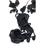 4 Baby Drone Siyah Sky Kabin Travel Sistem Bebek Arabası siyah-siyah