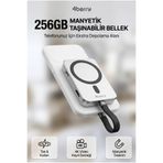 4 Berry 256GB NVMe SSD’li Telefon Uyumlu Manyetik Taşınabilir Bellek – TV’ye Görüntü Aktarımı, PC ve Telefona Veri Transferi