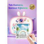4 Berry Q7 Taşınabilir Fotoğraf Yazıcı ve Kamera BUNNY PEMPE