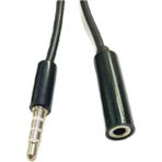 4 Boğum 3.5mm Kulaklık Uzatma Kablosu 1.5m Siyah
