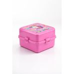 4 Bölmeli Beslenme Kutusu, Çatal Kaşıklı Setli, Sızdırmaz Lunch Box, Okul Yemek Kabı, Ofis Yemek Kabı, Bento Box, Pratik Taşınabilir Yemek Saklama Kabı, Bölmeli Yemek Kutusu, 8 Islak Mendil (Pembe)